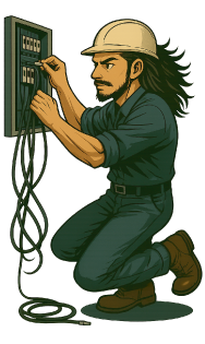 作業中の電気技師