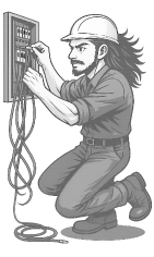 作業中の電気技師