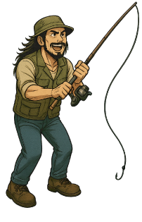 🎣 釣りをしている男性